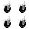 Service Caster 5 Inch Phenolic Swivel 10mm Threaded Stem Caster Set with Total Lock Brake SCC-TSTTL20S514-PHR-M1015-4 - alternate 1